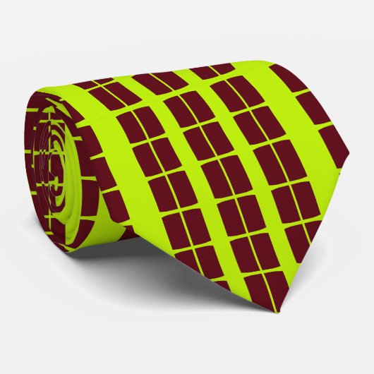 Retro Grid Neck Tie Krawatte (Gerollt)