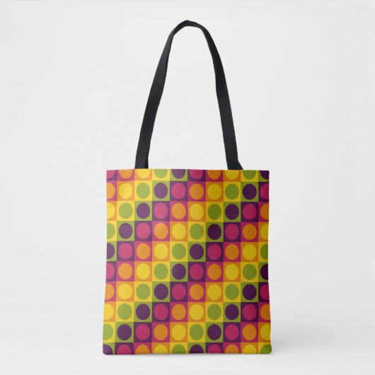 Retro Grid Polka Play Tasche (Vorderseite)