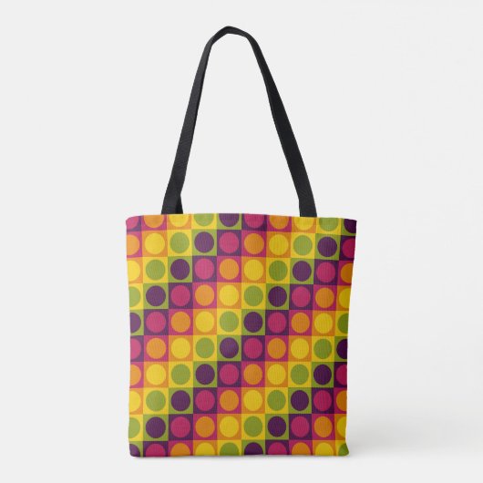 Retro Grid Polka Play Tasche (Rückseite)