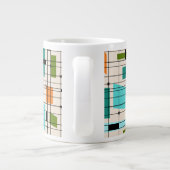 Retro Grid & Sternexplosionen Jumbo Tasse (Rückseite)