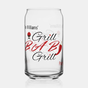 Retro Grill Baby Grill Sommer BBQ-Party Dosenglas