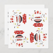 Retro Grill-Mitte- des Jahrhundertsart Googie Einladung (Vorne/Hinten)