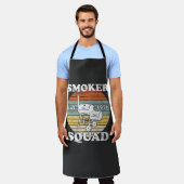 Retro GRILLEN Smoker Squad Est.1976 T - Shirt Schürze (Getragen)