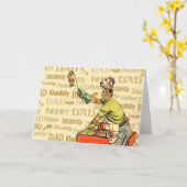 Retro GRILLEN Vater Karte (Gelbe Blume)