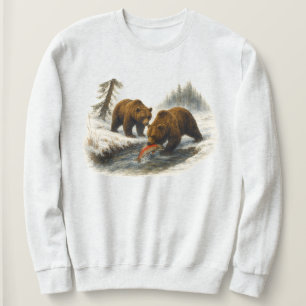 Retro Grizzly Bären Wildnis Szene - Neunziger 90 Sweatshirt