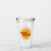 Retro Groove Acrylic Tumbler Acryltrinkbecher (Rückseite)