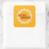 Retro Groove Aufkleber (Tasche)