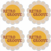 Retro-Groove-Aufkleber Aufkleber (Vorderseite)