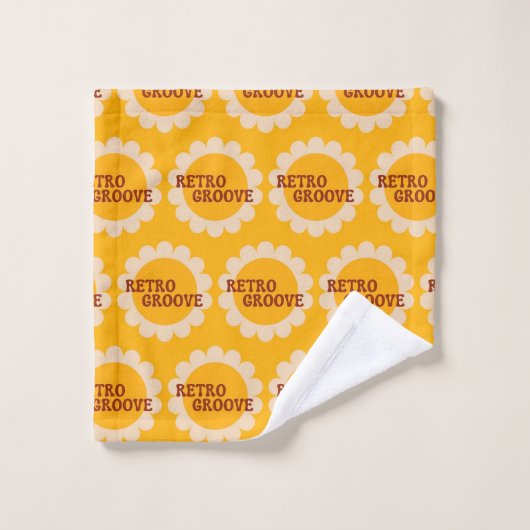 Retro Groove Badetuch-Set Badhandtuch Set (Waschlappen)