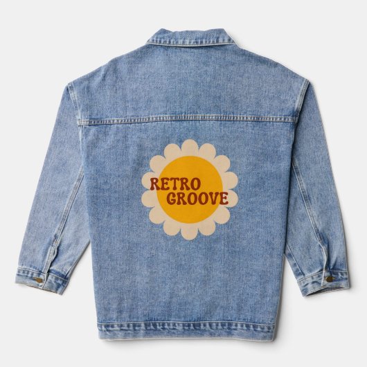 Retro Groove Denim-Jacke Jeansjacke (Rückseite)