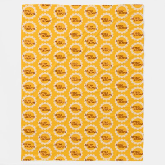 Retro Groove Fleece Blanket (Vorderseite)