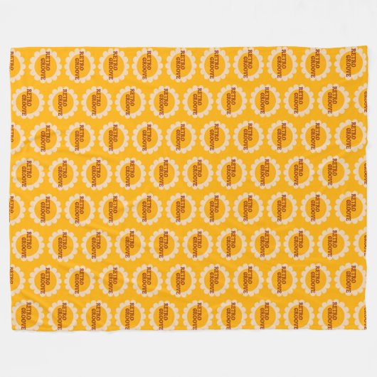 Retro Groove Fleece Blanket (Vorderseite (Horizontal))