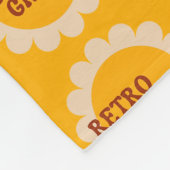 Retro Groove Fleece-Decke Fleecedecke (Ecke)