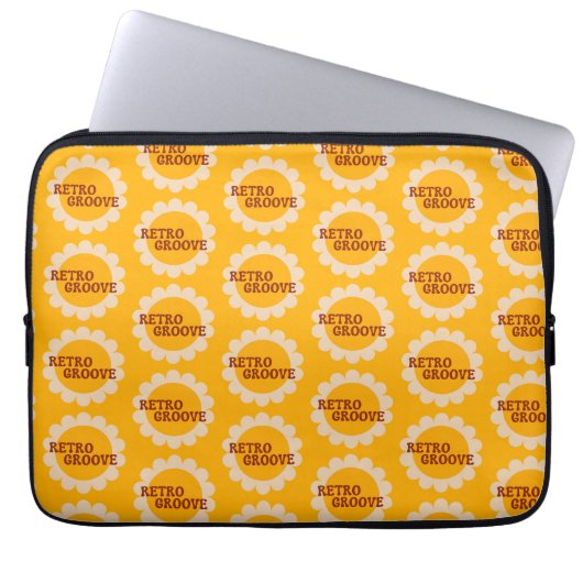 Retro Groove Laptop Sleeve (Vorderseite)
