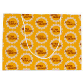 Retro Groove Large Gift Bag Große Geschenktüte (Rückseite)