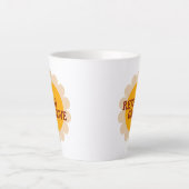 Retro Groove Latte Tasse (Vorderseite)