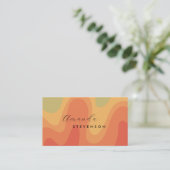 Retro Groove Liquid Abstrakt III Visitenkarte (Stehend Vorderseite)