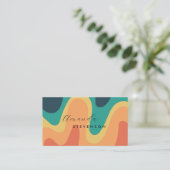 Retro Groove Liquid Abstrakt IV Visitenkarte (Stehend Vorderseite)