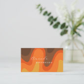 Retro Groove Liquid Abstrakt V Visitenkarte (Stehend Vorderseite)