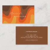 Retro Groove Liquid Abstrakt V Visitenkarte (Vorne/Hinten)