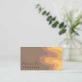 Retro Groove Liquid Abstrakt VI Visitenkarte (Stehend Vorderseite)