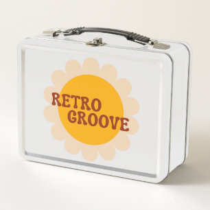 Retro Groove Metal Lunchbox