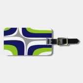 Retro Groove Mitte Jahrhundert Moderne Abstrakte L Gepäckanhänger (Vorderseite horizontal)