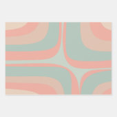 Retro Groove Pastel Vibes Muster Geschenkpapier Set (Vorderseite)