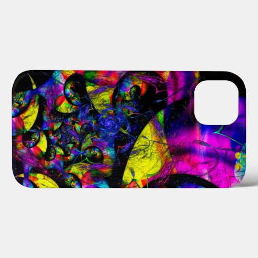 Retro Groove Psychedelic Fraktal Art Case-Mate iPhone Hülle (Rückseite (Horizontal))