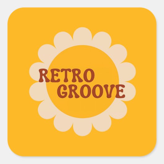 Retro Groove Sticker (Vorderseite)
