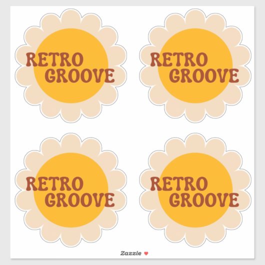 Retro Groove Sticker (Blatt)