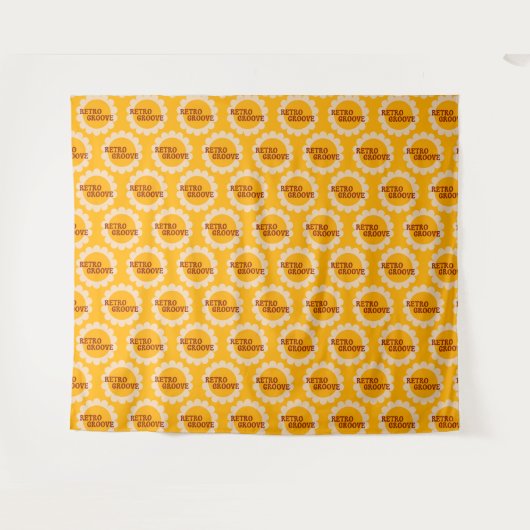 Retro Groove Teppich Wandteppich (Vorderseite (Horizontal))