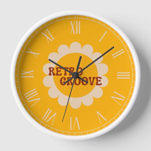 Retro Groove Uhr (Vorderseite)