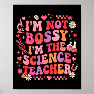 Retro-grooviger Biologie-Chemie-Lehrer Valentinsta Poster