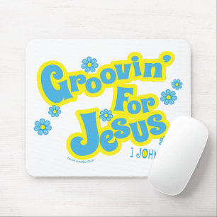 Retro Groovin' für Jesus Christliche Maus Pad Mousepad