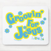Retro Groovin' für Jesus Christliche Maus Pad Mousepad (Vorne)