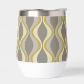 Retro-Groovitmuster - Monogramm - Goldtaupe (Links)