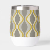 Retro-Groovitmuster - Monogramm - Goldtaupe (Rückseite)