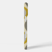 Retro-Groovitmuster - Monogramm - Goldtaupe Case-Mate iPhone Hülle (Rückseite / Rechts)