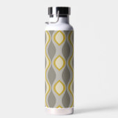 Retro-Groovitmuster - Monogramm - Goldtaupe Trinkflasche (Rechts)