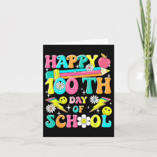 Retro Groovy 100. Schullehrer Kid Happ Karte