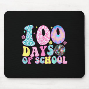 Retro Groovy 100 Tage glücklich 100. Tag der Schul Mousepad