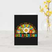 Retro Groovy 100 Tage Schullehrer Interventi Karte (Gelbe Blume)