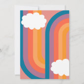 Retro Groovy 10. Geburtstag Einladung (Rückseite)