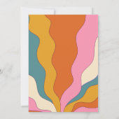 Retro Groovy 1960er Hippie Themed Einladung (Rückseite)