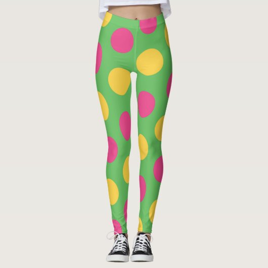 Retro Groovy 1960er Mod-Muster Leggings (Vorderseite)
