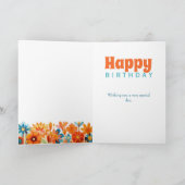 Retro Groovy 21. Geburtstag Blume Power Karte (Innenseite)