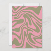 Retro Groovy 21. Geburtstag Party Einladung (Rückseite)