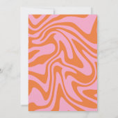 Retro Groovy 21. Geburtstag Party Einladung (Rückseite)