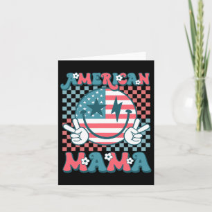 Retro Groovy 4. Juli Lächeln für Mama Amer Karte